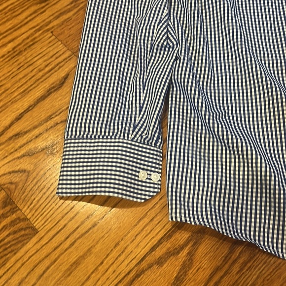 James Fashion Men’s Blue Checkered Button Down - Picture 4 of 6